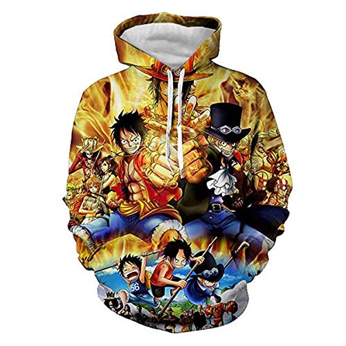 CHENMA Herren ONE Piece 3D-Druck Pullover Kapuzen-Sweatshirt mit Kängurutasche von CHENMA