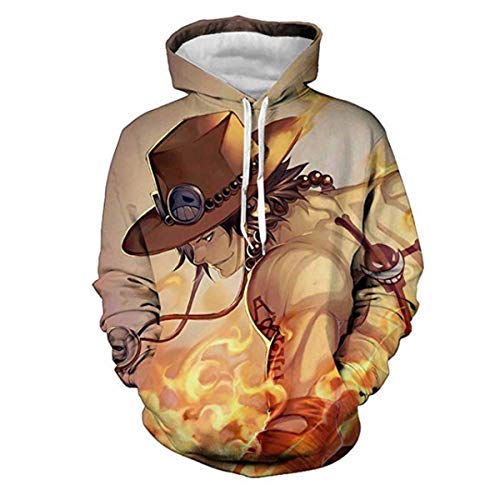 CHENMA Herren ONE Piece 3D-Druck Pullover Kapuzen-Sweatshirt mit Kängurutasche von CHENMA