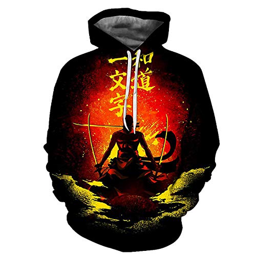 CHENMA Herren ONE Piece 3D-Druck Pullover Kapuzen-Sweatshirt mit Kängurutasche von CHENMA