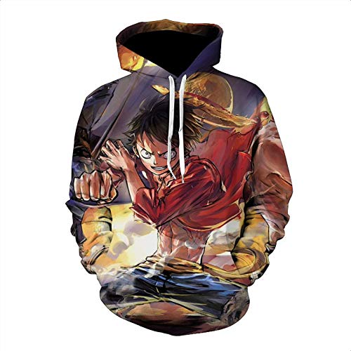 CHENMA Herren ONE Piece 3D-Druck Pullover Kapuzen-Sweatshirt mit Kängurutasche von CHENMA