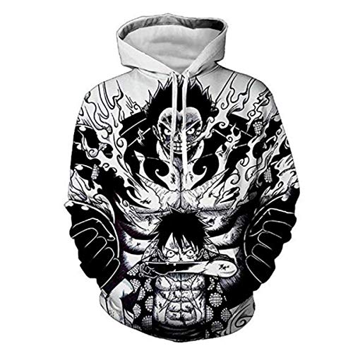 CHENMA Herren ONE Piece 3D-Druck Pullover Kapuzen-Sweatshirt mit Kängurutasche von CHENMA