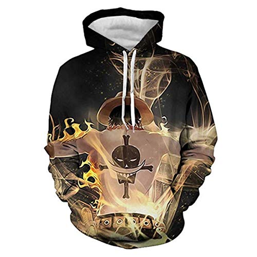 CHENMA Herren ONE Piece 3D-Druck Pullover Kapuzen-Sweatshirt mit Kängurutasche von CHENMA