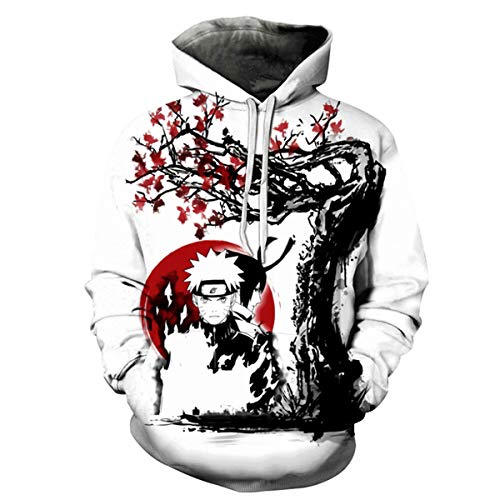 CHENMA Herren Japanischer Anime Cosplay 3D-Druck Pullover Kapuzen-Sweatshirt mit Kängurutasche von CHENMA