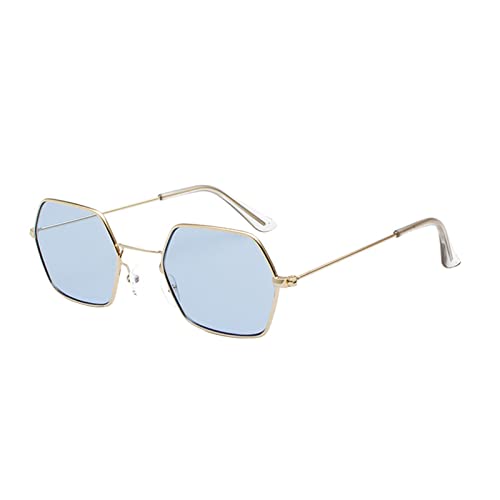 CHENYM Uv Schutz Sonnen Brillen, Sonnenbrille Unisex Quadratische Brille Klassisch Leichte Polarisierte Vintage Sunglasses GetöNte Brille Mit Leicht Rahmen Metallrahmen Fahrerbrille Sportsonnenbrille von CHENYM