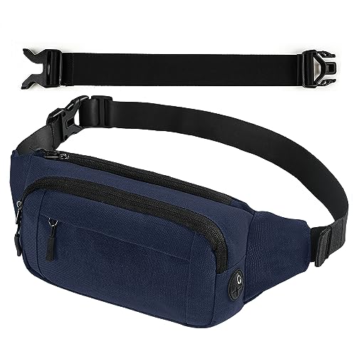 CHEPULA Bauchtasche Herren Damen, Sport Gürteltasche Wasserdicht, Premium Nylon Klein Unisex Fanny Pack Hüfttasche für Outdoor Fitness Laufen Reisen Wandern, Dunkelblau von CHEPULA