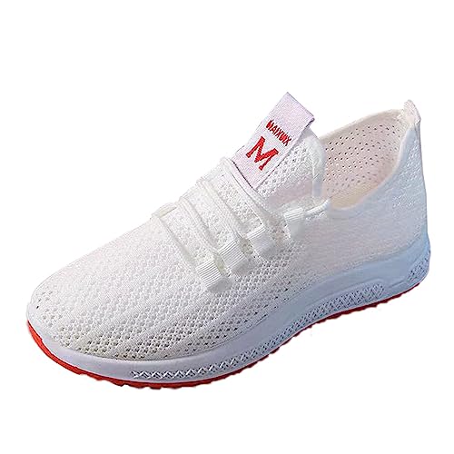 CHICMARK Damen Frühling Sommer Atmungsaktive Sportschuhe (Weiß, 38) von CHICMARK