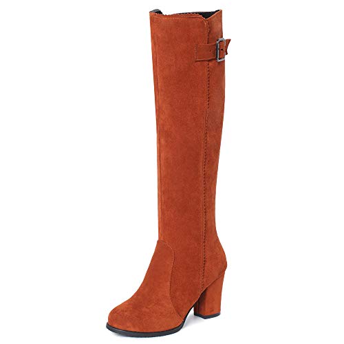 CHICMARK Damen Stiefel mit Blockabsatz Reißverschluss Langschaft Stiefel von CHICMARK