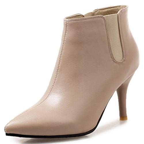 CHICMARK Damen Stiefeletten mit Absatz (Beige, 41 EU) von CHICMARK