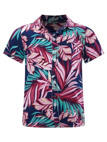 CHICTRY Jungen Kurzarm Hawaii Hemd Kinder Sommer Freizeit Knopfleiste Shirt Reverskragen Sommerhemd Casual Streetwear Typ A 122-128 CHICTRY Jungen Kurzarm Hawaii Hemd Kinder Sommer Freizeit Knopfleiste Shirt Reverskragen Sommerhemd Casual Streetwear Typ A 122-128 von CHICTRY