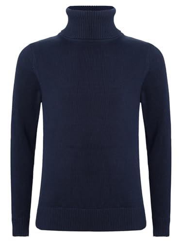 CHICTRY Kinder Strickpullover Jungen Mädchen Langarm Rollkragenshirt Winter Mode Oberteil Feinstrick Pulli Einfarbig Locker Slim Fit Dunkelblau 158-164 CHICTRY Kinder Strickpullover Jungen Mädchen Langarm Rollkragenshirt Winter Mode Oberteil Feinstrick Pulli Einfarbig Locker Slim Fit Dunkelblau 158-164 von CHICTRY