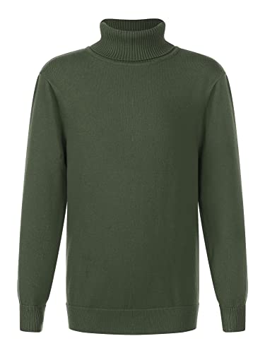 CHICTRY Kinder Strickpullover Mit Rollkragen Mädchen Jungen Winter Mode Strickte Rollkragenpullover Solide Langarm Lose Tops Warme Pulli Grün 146-152 CHICTRY Kinder Strickpullover Mit Rollkragen Mädchen Jungen Winter Mode Strickte Rollkragenpullover Solide Langarm Lose Tops Warme Pulli Grün 146-152 von CHICTRY