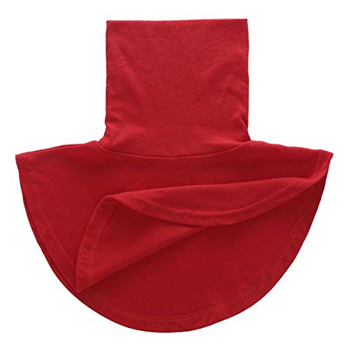 CHICTRY Krageneinsatz Damen Universal Blusenkragen Abnehmbare Rollkragen aus Baumwolle Warm Einsatz Fake Kragen Rot (Typ B) One Size von CHICTRY