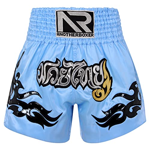 CHICTRY MMA Shorts für Training und Kickboxen Kurz Hose für Kampfsport Freefight Grappling Boxen Kampfshorts Trainingshose für Muay Thai Gr. M-3XL Hellblau XXL von CHICTRY