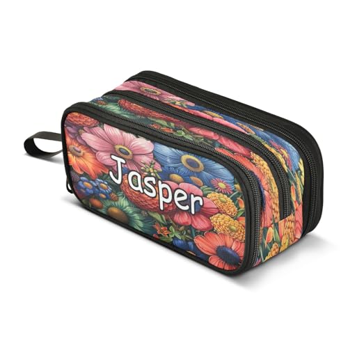 CHIFIGNO Großes Federmäppchen mit Namen, personalisiertes Federmäppchen, Make-up-Tasche, Schreibwaren-Organizer für Mädchen, Jungen, Teenager, Männer, Frauen von CHIFIGNO