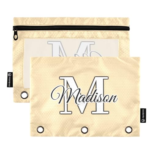 CHIFIGNO Individuelles Federmäppchen für 3-Ringbuch, personalisierbar, niedliches Federmäppchen, personalisierbar, Kosmetiktaschen für den täglichen Büro-Organizer, 2 Stück, Mokassin, Einheitsgröße CHIFIGNO Individuelles Federmäppchen für 3-Ringbuch, personalisierbar, niedliches Federmäppchen, personalisierbar, Kosmetiktaschen für den täglichen Büro-Organizer, 2 Stück, Mokassin, Einheitsgröße von CHIFIGNO