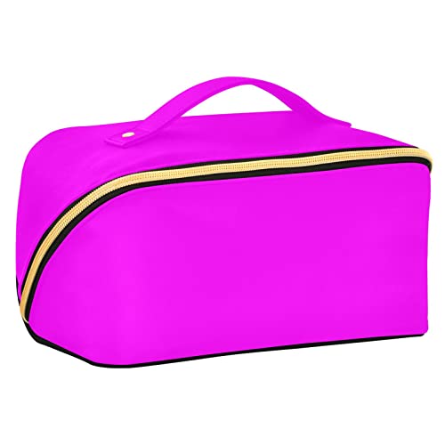 CHIFIGNO Rosa Kosmetiktasche, großer Make-up-Organizer, Zubehör, geräumig, Reise-Schmuckkoffer für Frauen, Mädchen, Freundin, Ehefrau, Magenta, Einheitsgröße, Modern von CHIFIGNO