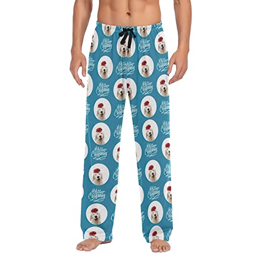 Personalisierte lustige Pyjamahose mit Fotogesicht, für Herren, individuelle Pyjama, Nachtwäsche, Hose mit Taschen für Freund, Ehemann, Vater, Custom 10, X-Large von CHIFIGNO