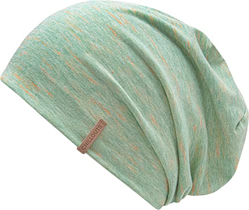 CHILLOUTS Unisex Memphis Hat Longbeanie, Turquoise/Orange, Einheitsgröße EU von CHILLOUTS