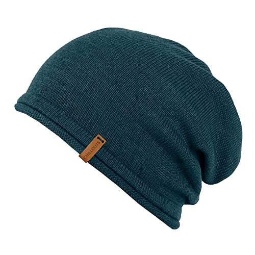 CHILLOUTS grüne Longbeanie - 50% Wolle vom Merinoschaf Leicester von CHILLOUTS