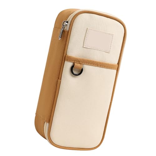 CHIZISX Mehrschichtiges Federmäppchen, hohe Kapazität, Federmäppchen, Marker, Organizer, Taschen, Kunstbedarf, Reise-Kosmetiktasche, Leinen-Federmäppchen, braun CHIZISX Mehrschichtiges Federmäppchen, hohe Kapazität, Federmäppchen, Marker, Organizer, Taschen, Kunstbedarf, Reise-Kosmetiktasche, Leinen-Federmäppchen, braun von CHIZISX