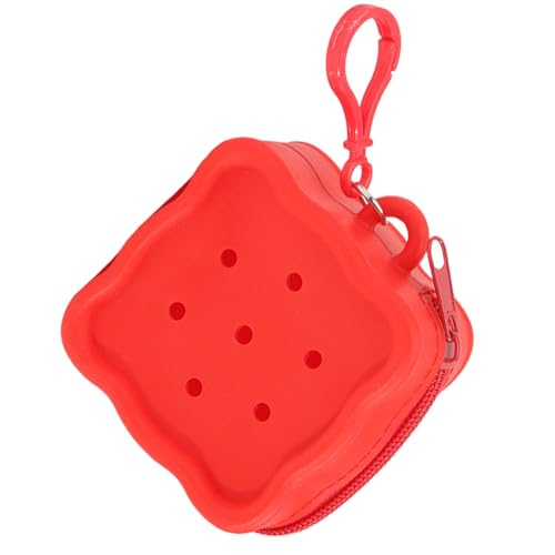 CHIZISX Weiche Silikon-Geldbörse mit Reißverschluss, schönes Cartoon-Loch-Design, Miniatur-Geldbörse, Kinder-Aufbewahrungstaschen, Organizer, rot, SizeApprox.8x8cm/3.15x3.15inches CHIZISX Weiche Silikon-Geldbörse mit Reißverschluss, schönes Cartoon-Loch-Design, Miniatur-Geldbörse, Kinder-Aufbewahrungstaschen, Organizer, rot, SizeApprox.8x8cm/3.15x3.15inches von CHIZISX