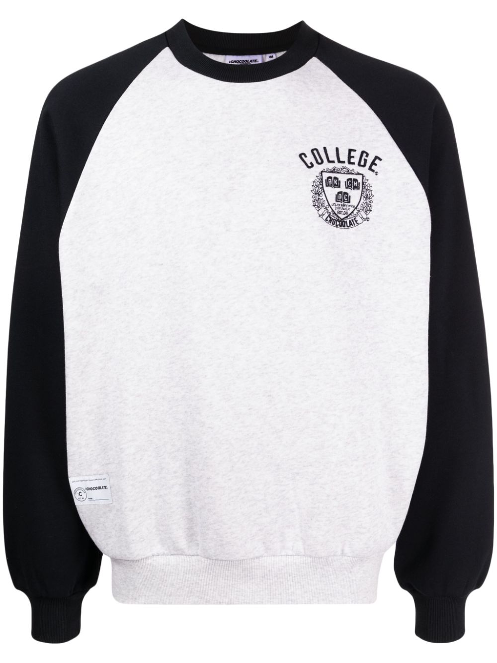 CHOCOOLATE Sweatshirt mit College-Stickerei - Grau von CHOCOOLATE