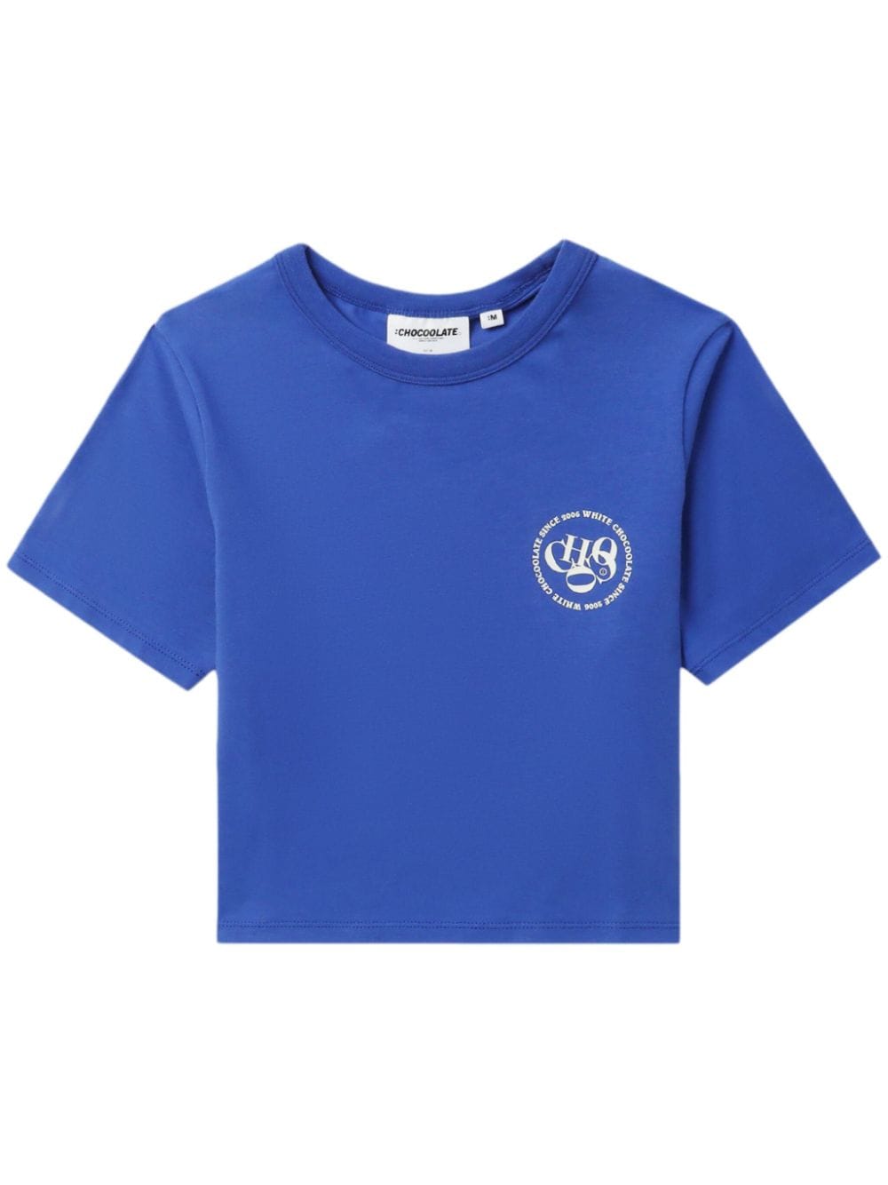 CHOCOOLATE Cropped-T-Shirt mit Logo-Print - Blau von CHOCOOLATE