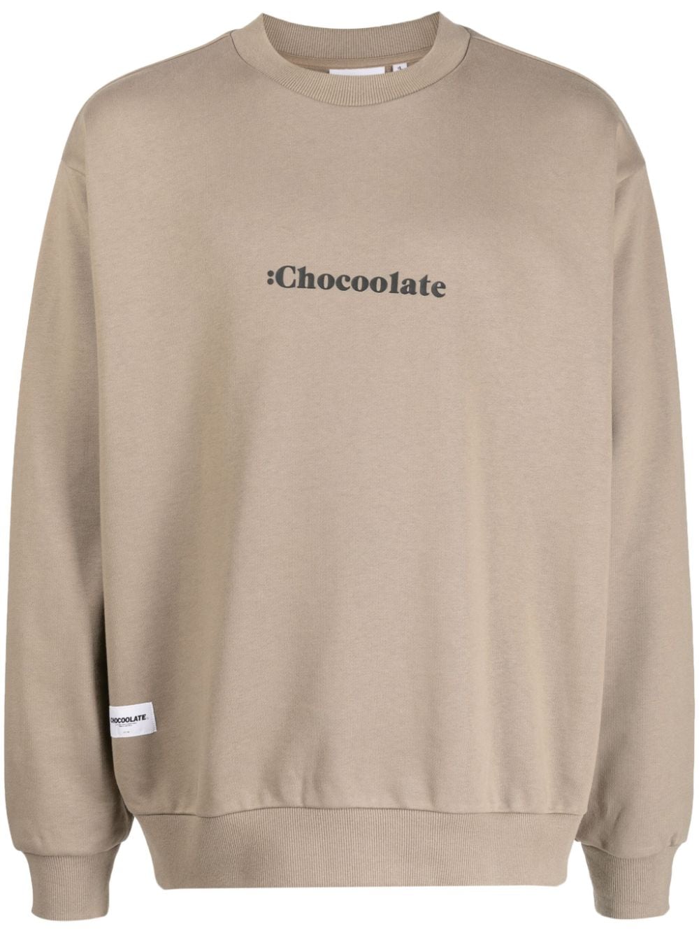 CHOCOOLATE Sweatshirt mit Logo-Print - Braun von CHOCOOLATE