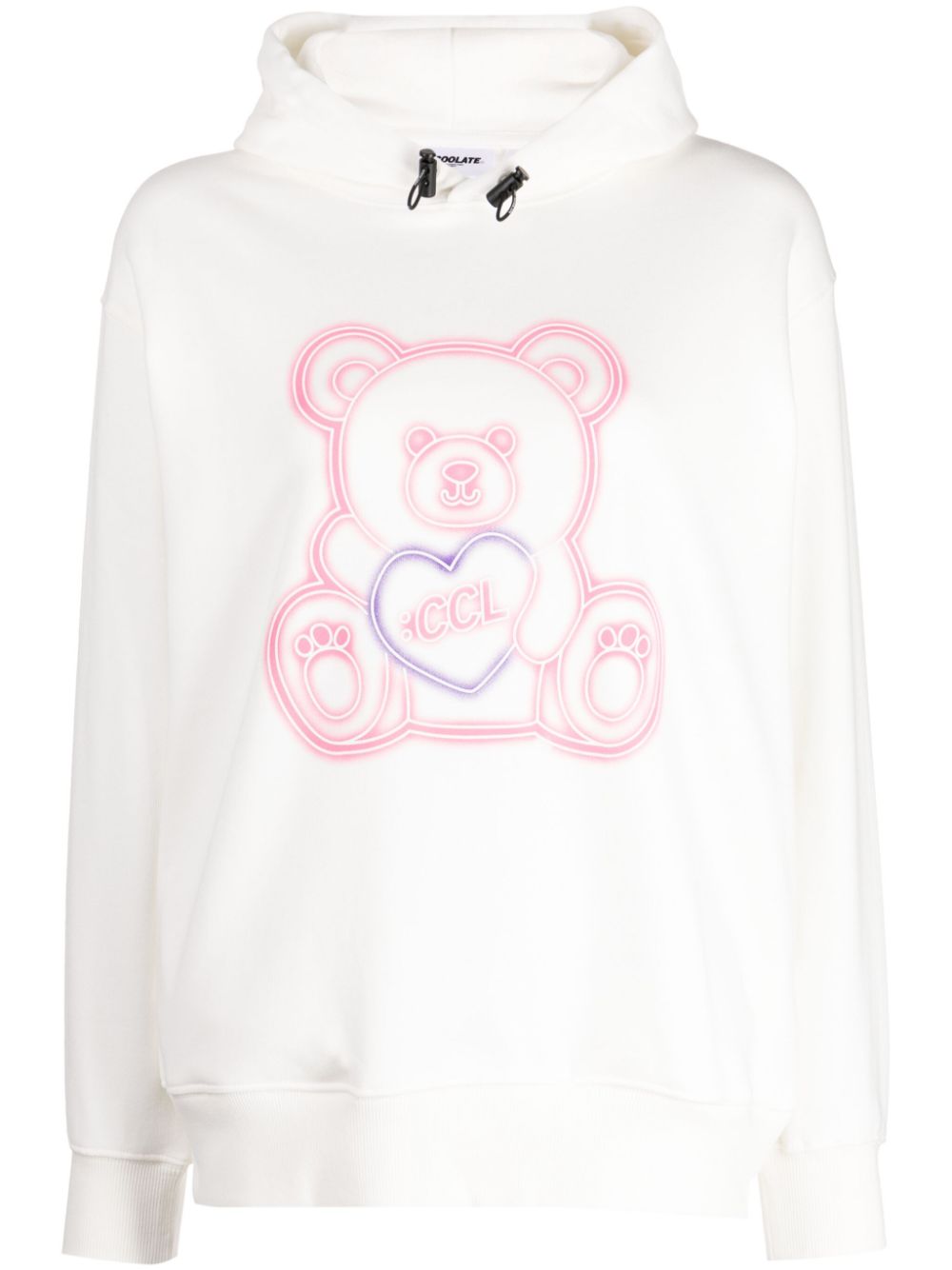 CHOCOOLATE Hoodie mit Teddy-Print - Weiß von CHOCOOLATE