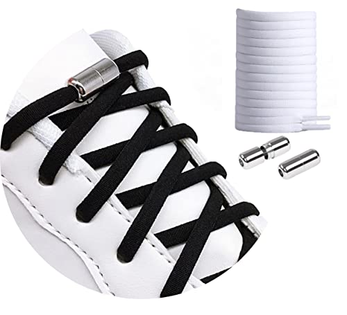 Schnürsenkel Ohne Binden - Elastische Schnürsenkel mit Metallkapseln Lock [Schleifenlos Elastische Schuhbänder] Universal Schnürsenkel Runde für Sneaker, No Tie Schnürsenkel für Kinder Erwachsene von CHYEEH