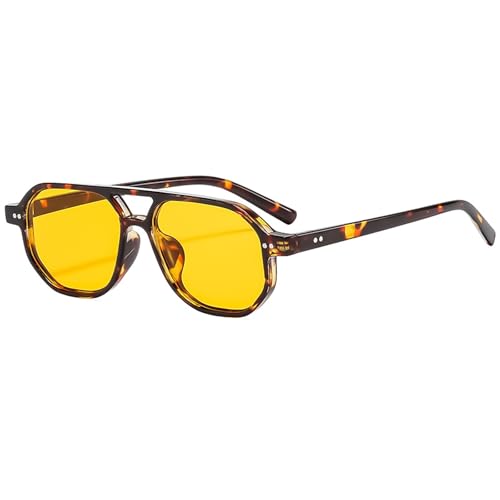 CIKJUK Retro Sonnenbrille Damen Herren - Pilotenbrille 70er Jahre Vintage Piloten Gläser Brille für UV400 Schutz Sonnenbrillen-Leopard/Orange CIKJUK Retro Sonnenbrille Damen Herren - Pilotenbrille 70er Jahre Vintage Piloten Gläser Brille für UV400 Schutz Sonnenbrillen-Leopard/Orange von CIKJUK