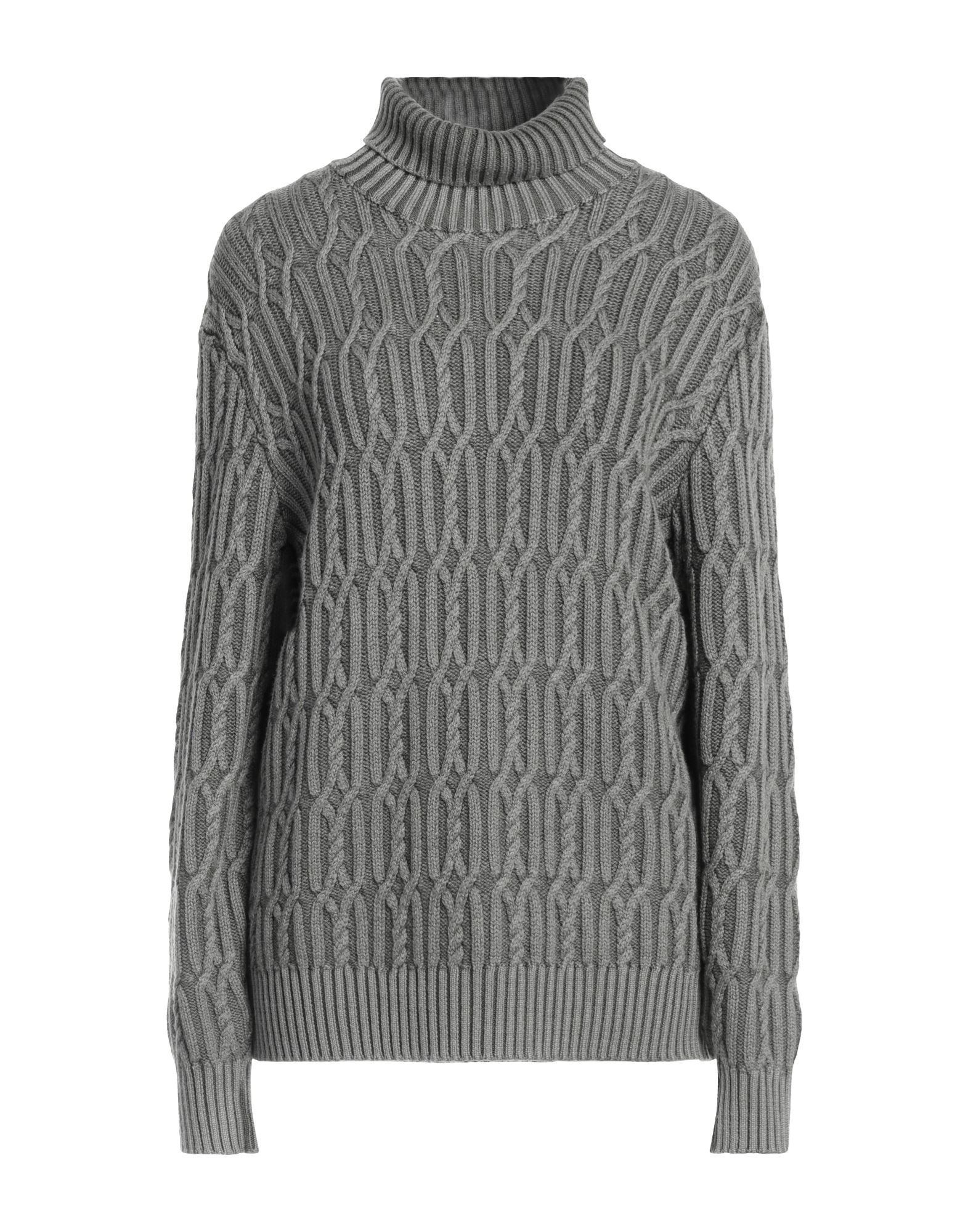 CIRCOLO 1901 Rollkragenpullover Damen Grau von CIRCOLO 1901