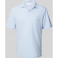 CK Calvin Klein Regular Fit Poloshirt im unifarbenen Design in Hellblau, Größe M von CK Calvin Klein