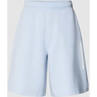 CK Calvin Klein Regular Fit Sweatshorts im unifarbenen Design in Hellblau, Größe M von CK Calvin Klein