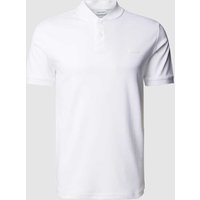 CK Calvin Klein Slim Fit Poloshirt mit Stehkragen in Weiss, Größe L von CK Calvin Klein