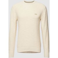 CK Calvin Klein Strickpullover mit Label-Badge in Sand, Größe M von CK Calvin Klein