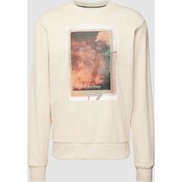 CK Calvin Klein Sweatshirt mit Label- und Motiv-Print Modell 'PHOTO' in Sand, Größe L von CK Calvin Klein