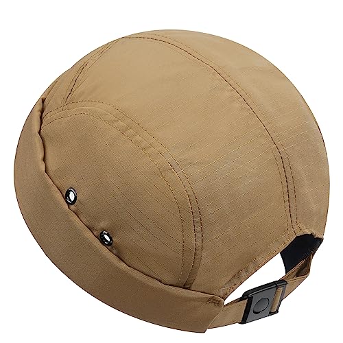 CLAPE 5 Panel Docker Mütze Herren Damen Quick Drying Cap Ohne Schirm Brimless Docker Hat Verstellbar Rollmütze Seemannskappe Outdoor Bikercap Khaki DBH01 CLAPE 5 Panel Docker Mütze Herren Damen Quick Drying Cap Ohne Schirm Brimless Docker Hat Verstellbar Rollmütze Seemannskappe Outdoor Bikercap Khaki DBH01 von CLAPE