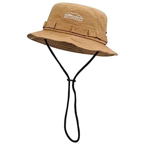 CLAPE Boonie Hut Outdoor Buschhut Safarihut Sonnenschutz Fischerhut mit Kinnband Baumwolle Sonnenhut Angelhut Cowboy-Stil Retro Bucket Hat CLAPE Boonie Hut Outdoor Buschhut Safarihut Sonnenschutz Fischerhut mit Kinnband Baumwolle Sonnenhut Angelhut Cowboy-Stil Retro Bucket Hat von CLAPE