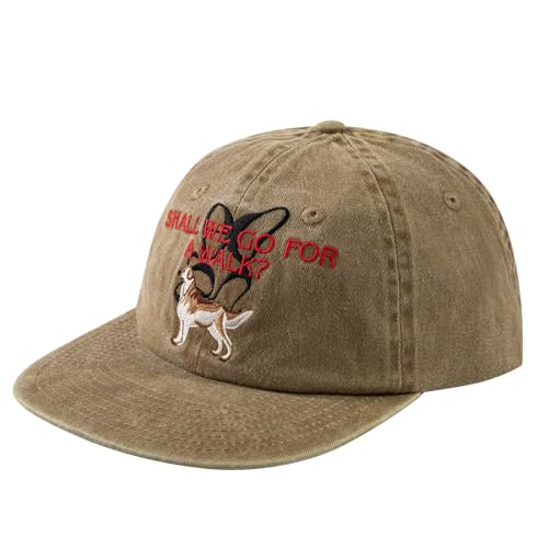 CLAPE Flat Brim Baseball Cap für Herren Damen Freizeit Stickerei Basecap Retro Washed Cotton Ball Cap Low Profile Dad Cap UV-Schutz Schildmütze CLAPE Flat Brim Baseball Cap für Herren Damen Freizeit Stickerei Basecap Retro Washed Cotton Ball Cap Low Profile Dad Cap UV-Schutz Schildmütze von CLAPE