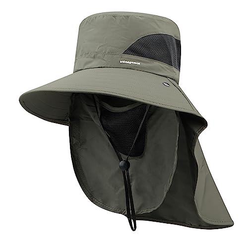 CLAPE Mesh Outdoor Hut mit Nackenschutz Breite Krempe Sonnenhut UV-Schutz Safari Boonie Hut Sommerhut für Außenbereich, Camping, Wandern, Gehen, Reisen CLAPE Mesh Outdoor Hut mit Nackenschutz Breite Krempe Sonnenhut UV-Schutz Safari Boonie Hut Sommerhut für Außenbereich, Camping, Wandern, Gehen, Reisen von CLAPE