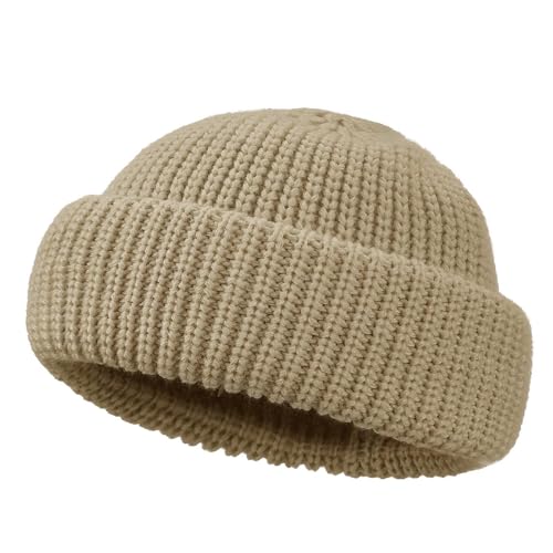 CLAPE Retro Fisherman Beanie Stretchy Strick Dockermütze Strickmütze Kurze Knitted Docker Cap Wintermütze Trawler Beanie Watch Hut CLAPE Retro Fisherman Beanie Stretchy Strick Dockermütze Strickmütze Kurze Knitted Docker Cap Wintermütze Trawler Beanie Watch Hut von CLAPE