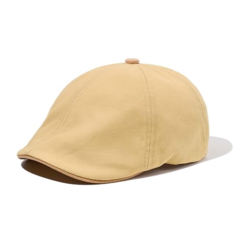 CLAPE Schirmmütze Herren Damen Schiebermütze Baskenmütze Flache Kappe Baumwolle Einstellbar Newsboy Cap Gatsby Mütze Khaki NBAP2501 CLAPE Schirmmütze Herren Damen Schiebermütze Baskenmütze Flache Kappe Baumwolle Einstellbar Newsboy Cap Gatsby Mütze Khaki NBAP2501 von CLAPE