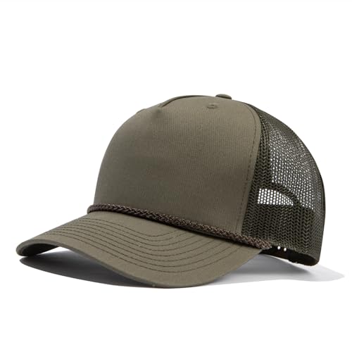 CLAPE Trucker Cap mit Netz Atmunsaktive Mesh Kappe Sommer Baseballkappe High Crown Baseball Cap Verstellbar Snapback ArmyGreen DTK241 CLAPE Trucker Cap mit Netz Atmunsaktive Mesh Kappe Sommer Baseballkappe High Crown Baseball Cap Verstellbar Snapback ArmyGreen DTK241 von CLAPE