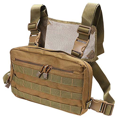 CLAPE Universal Chest Rig Bag Radio Walkie Talkie Brusttasche Herren Harness Taschen-Pack Rucksack Two Way Verstellbar Funktionelle Chest Front Bag Taktische Schutzweste Schulterholster CLAPE Universal Chest Rig Bag Radio Walkie Talkie Brusttasche Herren Harness Taschen-Pack Rucksack Two Way Verstellbar Funktionelle Chest Front Bag Taktische Schutzweste Schulterholster von CLAPE