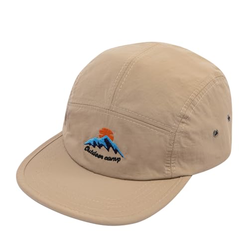 CLAPE Wasserdicht 5 Panel Cap Herren Damen Flat Brim Snapback Cap Outdoor Camp Cap Anpassbar Schnelltrocknend Basecap Sonnenschutz Schildmütze CLAPE Wasserdicht 5 Panel Cap Herren Damen Flat Brim Snapback Cap Outdoor Camp Cap Anpassbar Schnelltrocknend Basecap Sonnenschutz Schildmütze von CLAPE