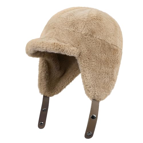 CLAPE Winter Fliegermütze mit Ohrenklappen Warme Kunstpelz Trappermütze Thermal Fellmütze Russische Mütze Herren Damen Winddicht Aviatormütze CLAPE Winter Fliegermütze mit Ohrenklappen Warme Kunstpelz Trappermütze Thermal Fellmütze Russische Mütze Herren Damen Winddicht Aviatormütze von CLAPE
