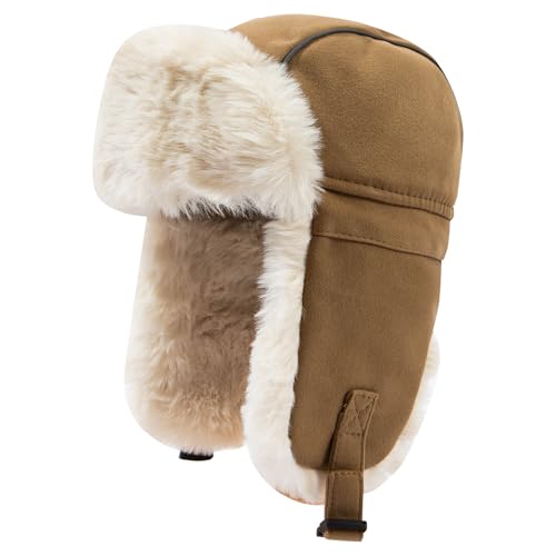 CLAPE Winter Trappermütze Herren Warme Fliegermütze Damen Wintermütze Kunstfellmütze mit Ohrenklappen Anpassbar Winddicht Aviatormütze CLAPE Winter Trappermütze Herren Warme Fliegermütze Damen Wintermütze Kunstfellmütze mit Ohrenklappen Anpassbar Winddicht Aviatormütze von CLAPE