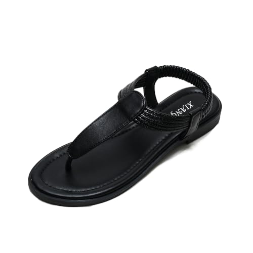 CLELLA Damen Flip Flops: Sommer Sandalen Damen Bequeme und Stilvolle Damensandalen für Den Sommer (Schwarz, Erwachsene, Damen, 38, Numerisch, EU Schuhgrößensystem, M) von CLELLA