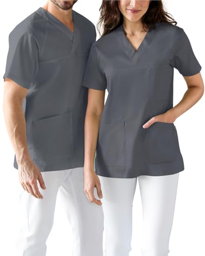 CLINIC DRESS Schlupfkasack der Kasack-Kasack V-Ausschnitt für Damen und Herren für Krankenpflege und Altenpflege 50% Baumwolle 95 Grad Wäsche 73 cm lang steingrau XS CLINIC DRESS Schlupfkasack der Kasack-Kasack V-Ausschnitt für Damen und Herren für Krankenpflege und Altenpflege 50% Baumwolle 95 Grad Wäsche 73 cm lang steingrau XS von CLINIC DRESS